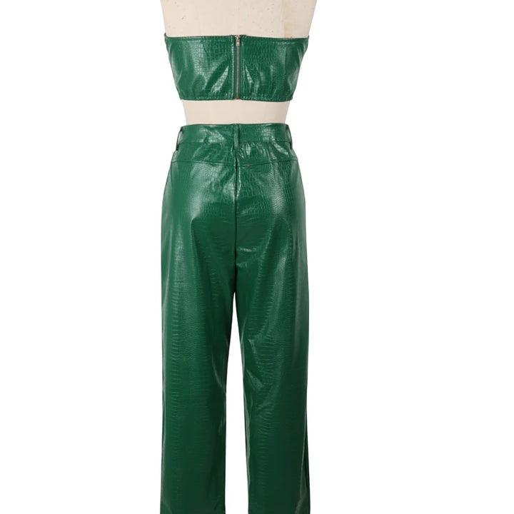 Women's Green Corset Cut-Out Cargo