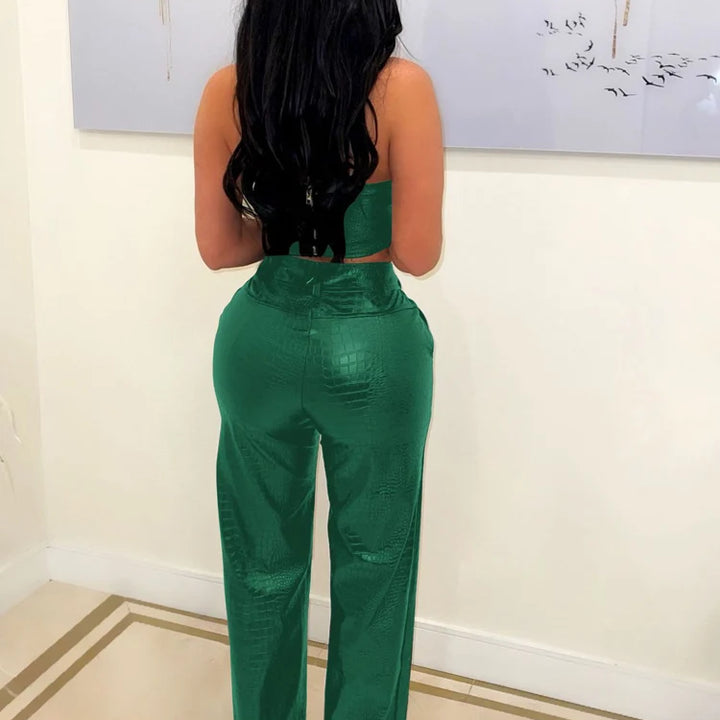 Women's Green Corset Cut-Out Cargo