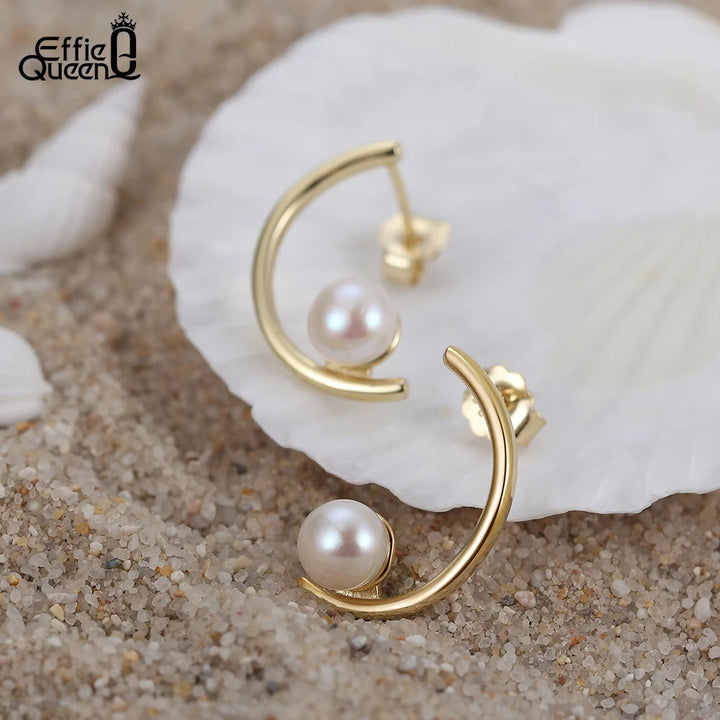 14K Gold Plated with Pearl