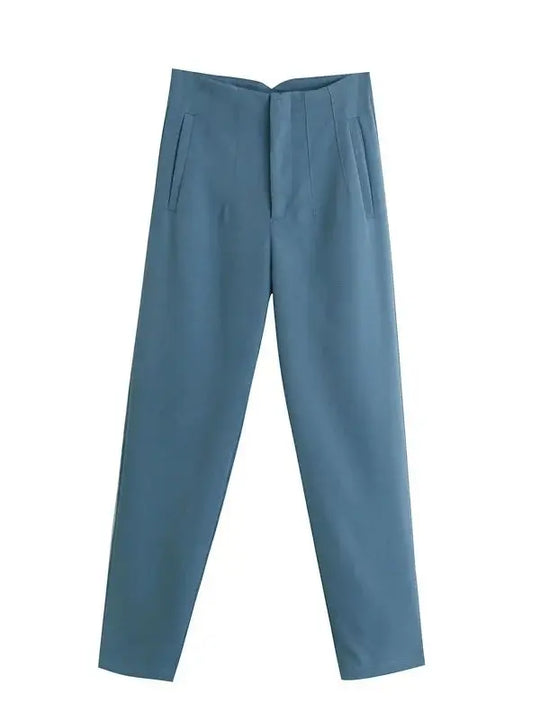 Light Blue Chic Straight Pants