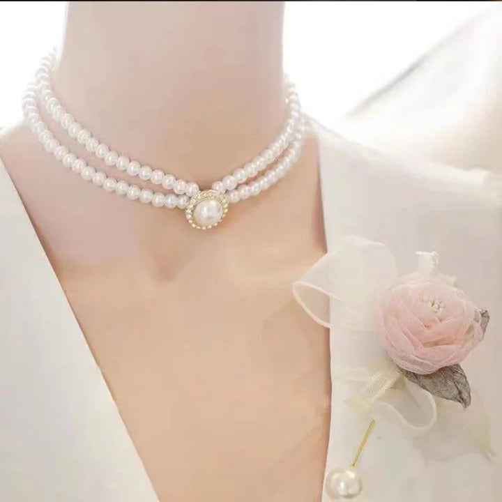 Elegant Pearl Double Layers