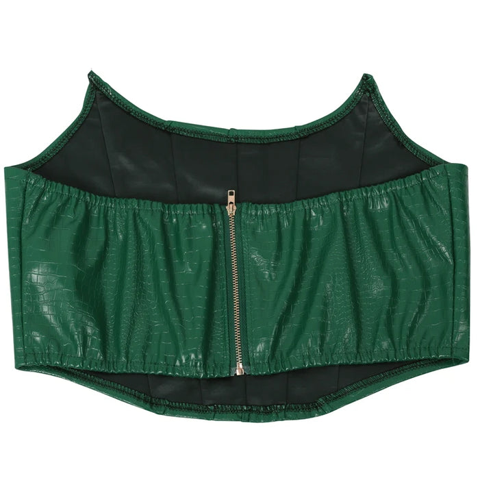 Women's Green Corset Cut-Out Cargo