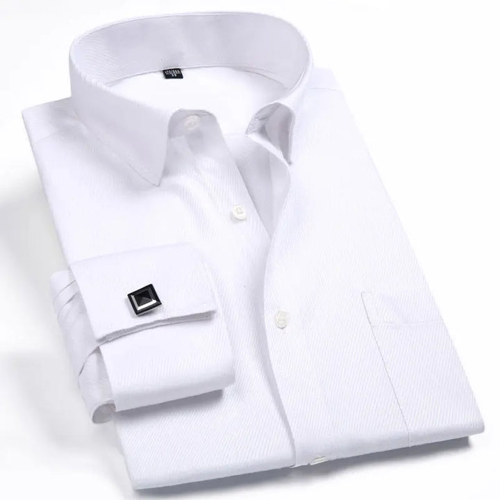 French Cufflinks Shirts Long Sleeve