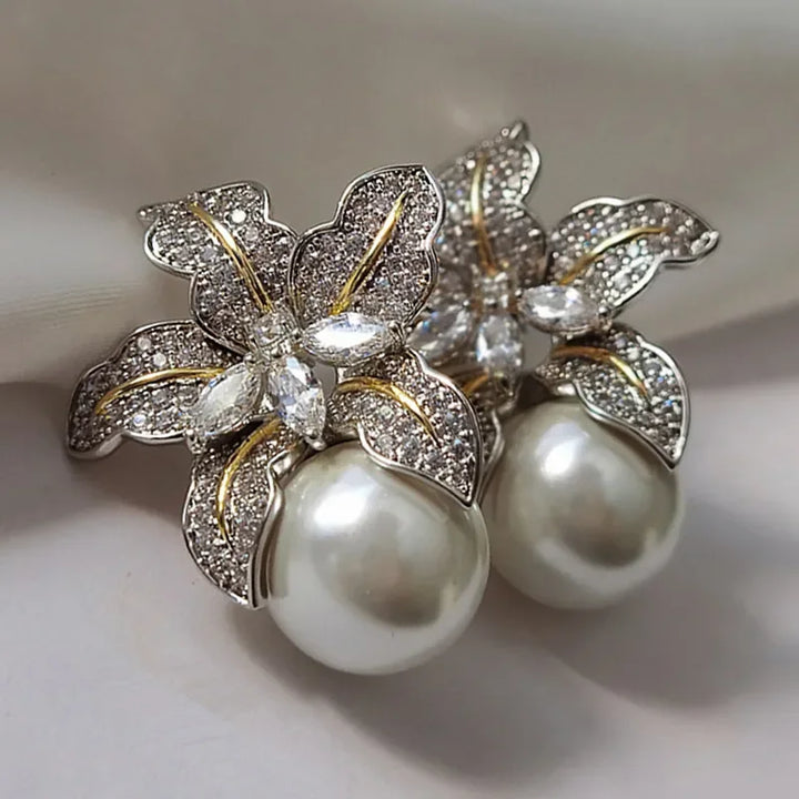 Flower Pearl Earrings