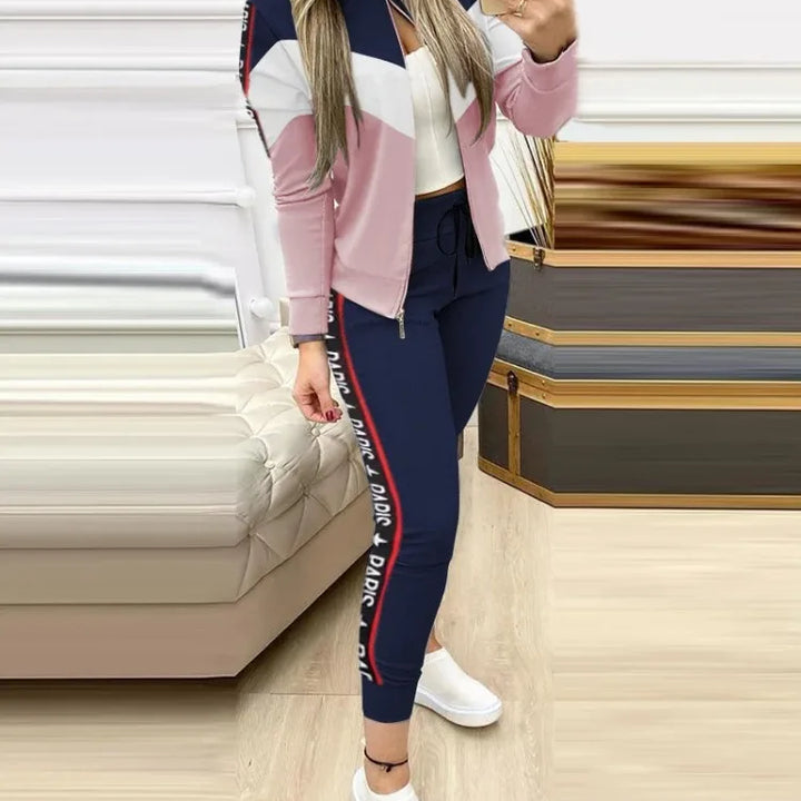 Fashion Tracksuit 2 Pc Zipper set