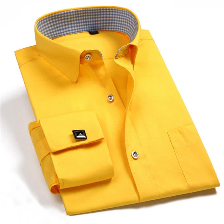 French Cufflinks Shirts Long Sleeve