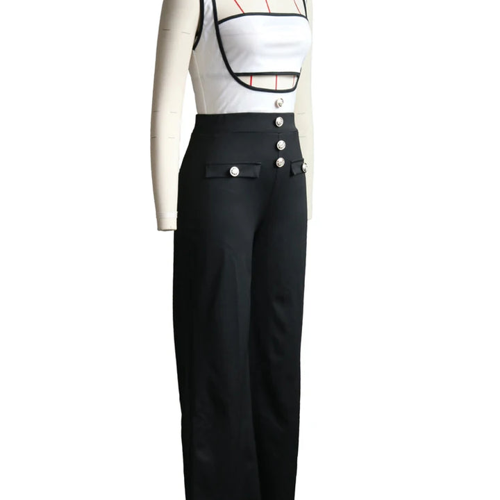 Elegant Women's Suspender Jumpsuits Two-Piece