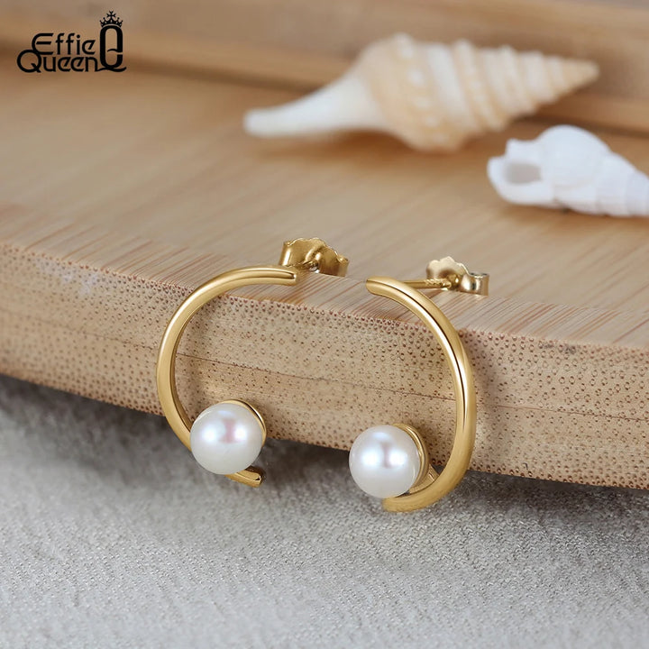 14K Gold Plated with Pearl