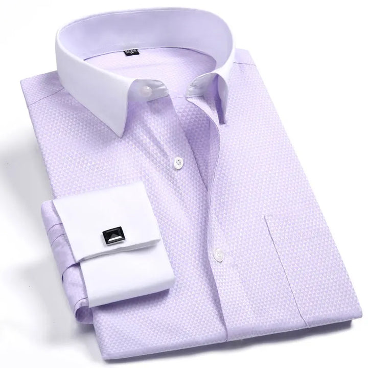 French Cufflinks Shirts Long Sleeve