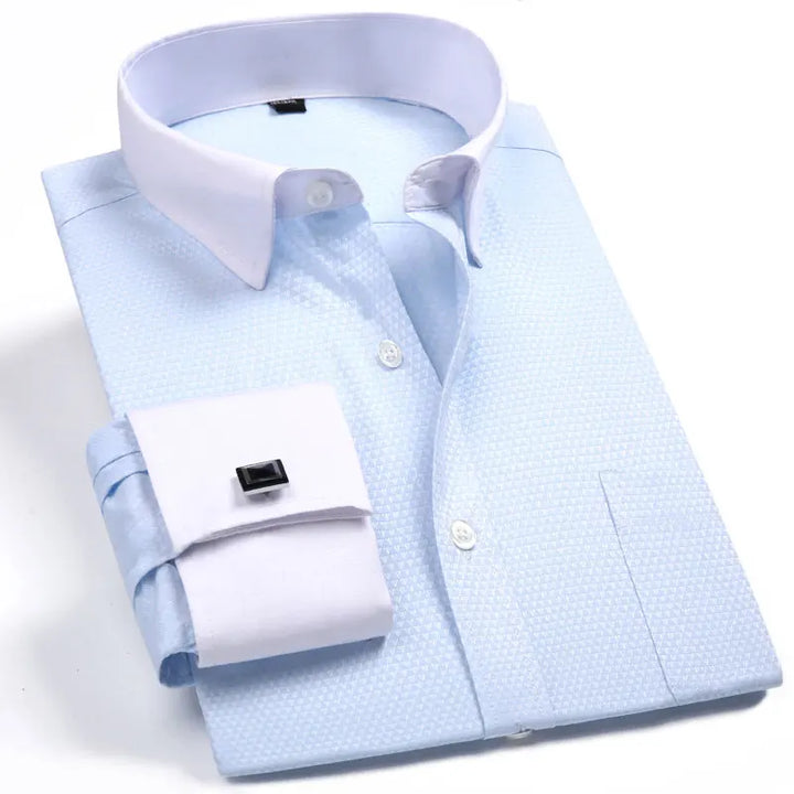 French Cufflinks Shirts Long Sleeve