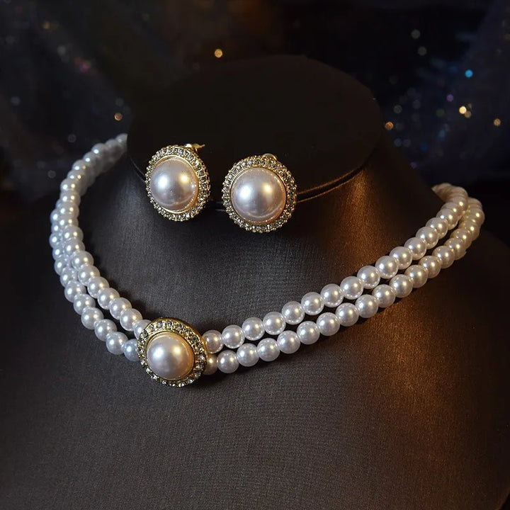 Elegant Pearl Double Layers