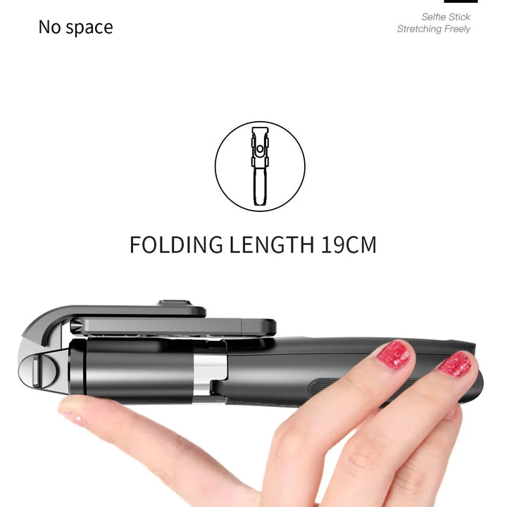 Bluetooth Selfie Stick with Mini Tripod Foldable