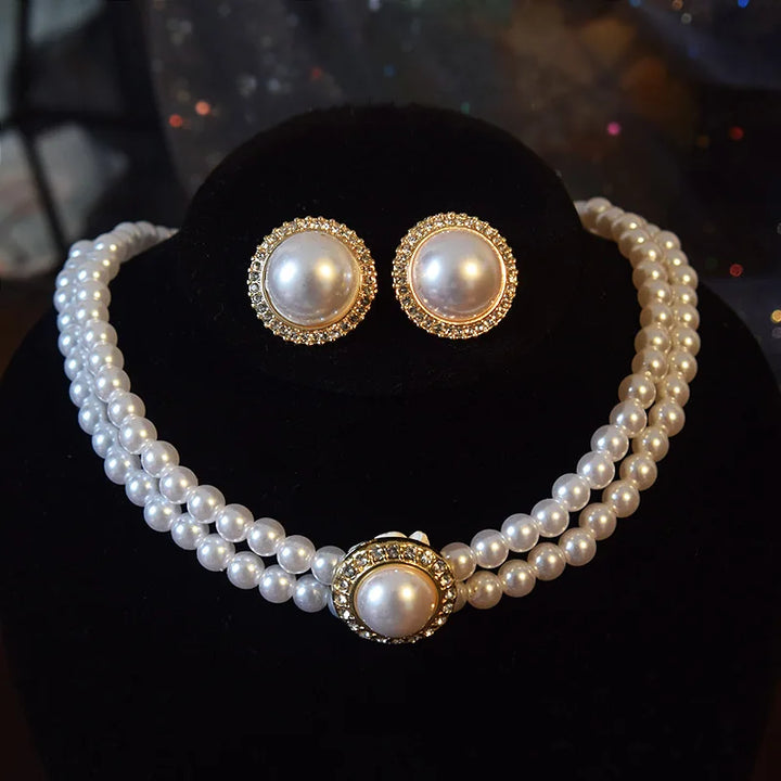 Elegant Pearl Double Layers