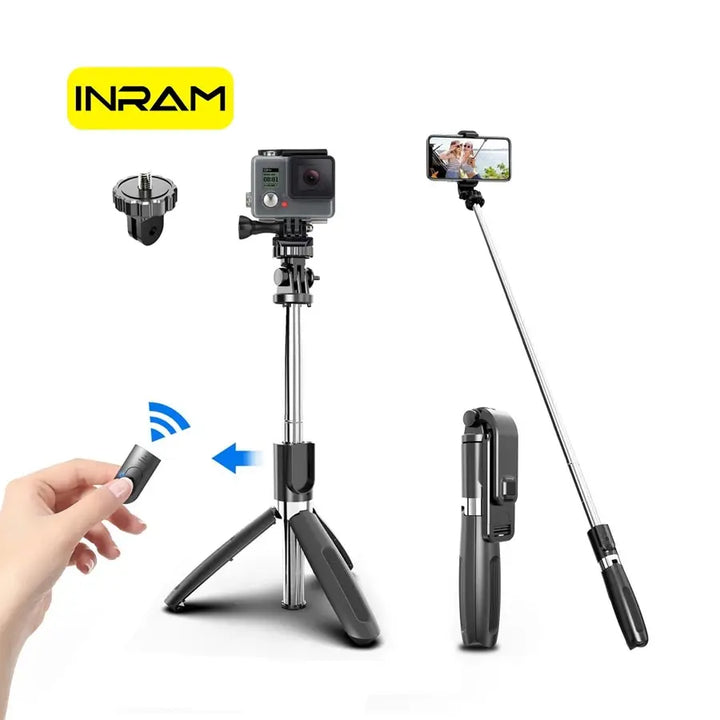 Bluetooth Selfie Stick with Mini Tripod Foldable