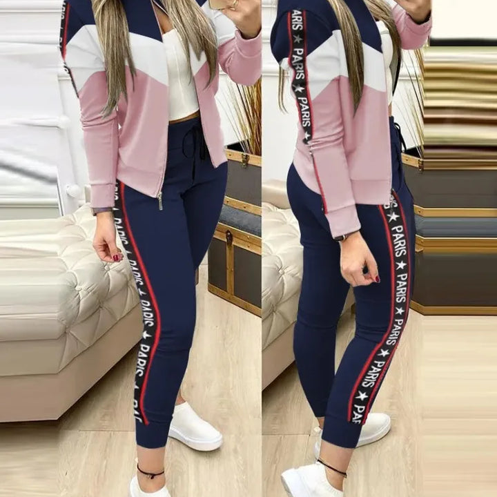 Fashion Tracksuit 2 Pc Zipper set